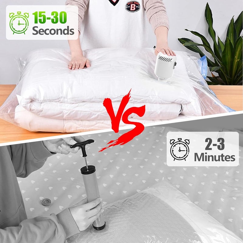 Lisacool Vacuum Pump for Storage Bags Electric Pump for Vacuum Storage Bags Space Saver Bag Portable Electric Pump - Image 4